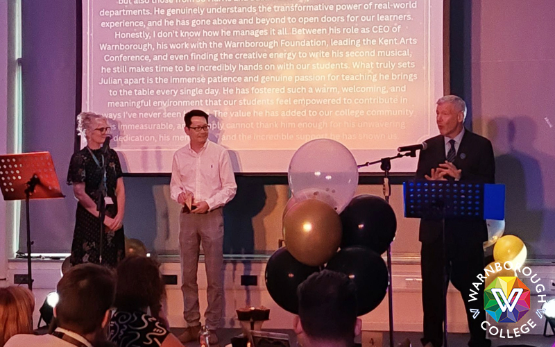 Dr Julian Ng with Principal Emily Johnson and Simon Dolby